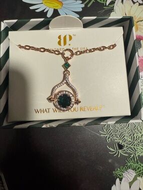 BP Rose Gold Necklace emerald